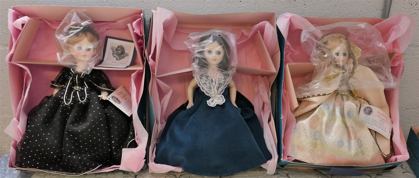 3 Madame Alexander Dolls in Original Boxes with Original Packaging - Dolls Measure 15" Tall 