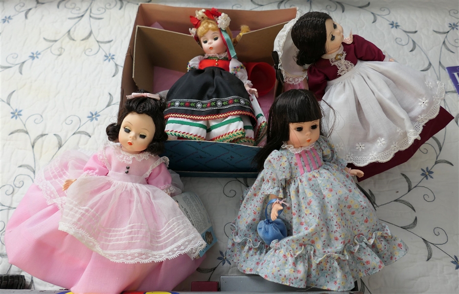 4 Smaller Madame Alexander Dolls - 1 In Original Box - Each Doll Measures 6"