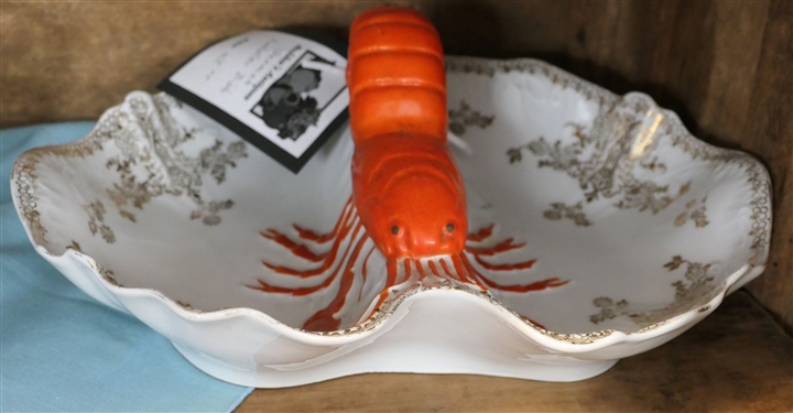 CT German Lobster Dish, Clear Sherbets, and Clear Juicer 