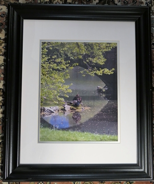 Central Park Turtle Pond Photograph By Sandra D. Weeks - Photographer - Signed - Framed and Double Matted - Frame Measures 23 1/2 by 19 1/2