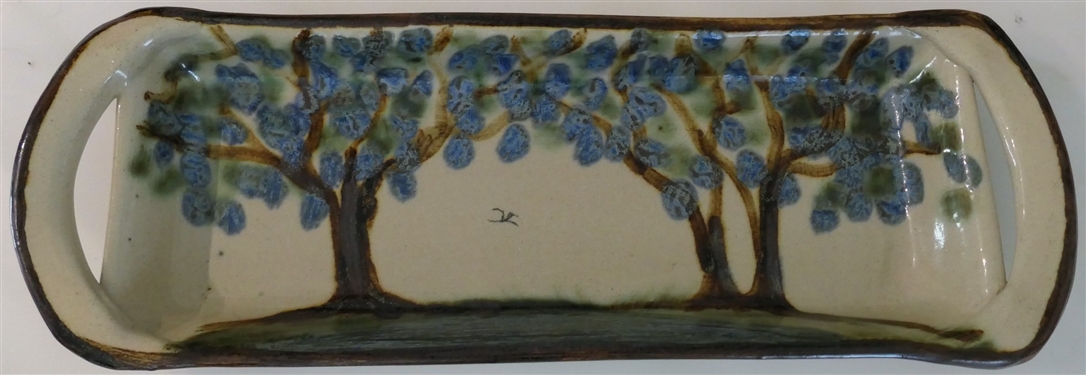 Janet Resnik Art Pottery Tray - Measures 17 1/2 by 6 