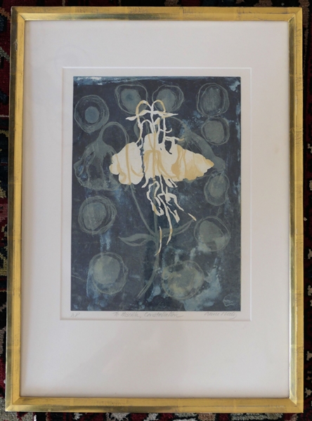 "Constellation" Artist Proof by Anne Neely - Artist Signed and Inscribed with Note on Back From Artist - Framed and Matted - Frame Measures 23 1/2" by 17" 