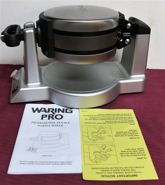 Waring Pro Double Waffle Maker with Instructions - Like New