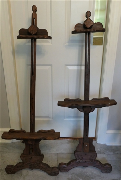 2 Nice Wood Easels - Measuring 50 1/2" Tall 