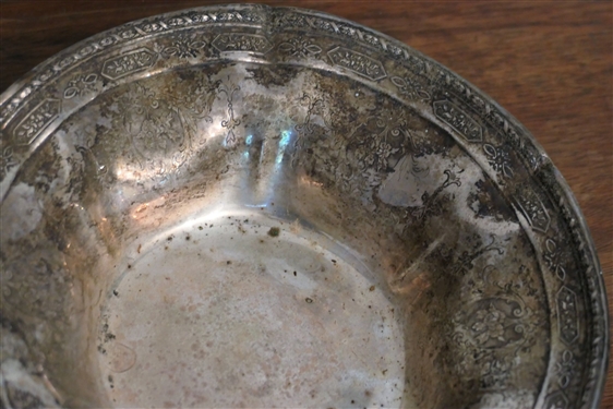 Louis XIV Sterling Silver Bowl with Fluted Edges - Number 9299 - Measures 1 3/4 tall 7 1/2 Across
