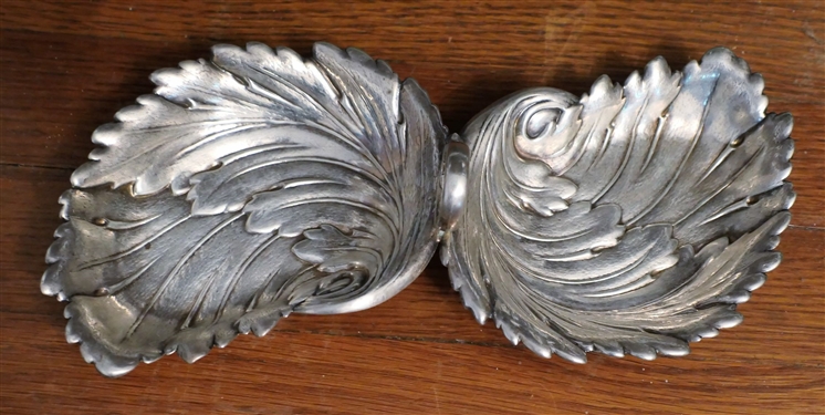 Beautiful International Sterling Silver Double Sided Leaf Dish - Measuring 10 by 4 1/2