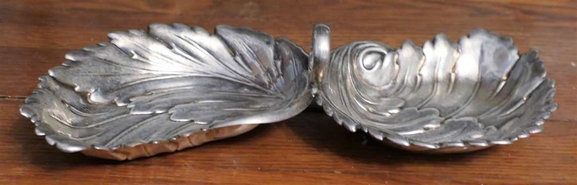 Beautiful International Sterling Silver Double Sided Leaf Dish - Measuring 10 by 4 1/2