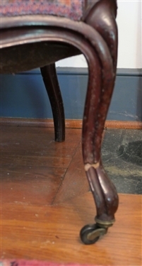 Parlor Chair - Pair.Matching Flame Stitched Upholstery - Chair on Right needs leg repaired- consider that one free!