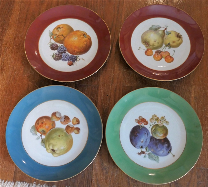 4 Bavaria China Fruit Plates - Measuring 8 1/2" Across