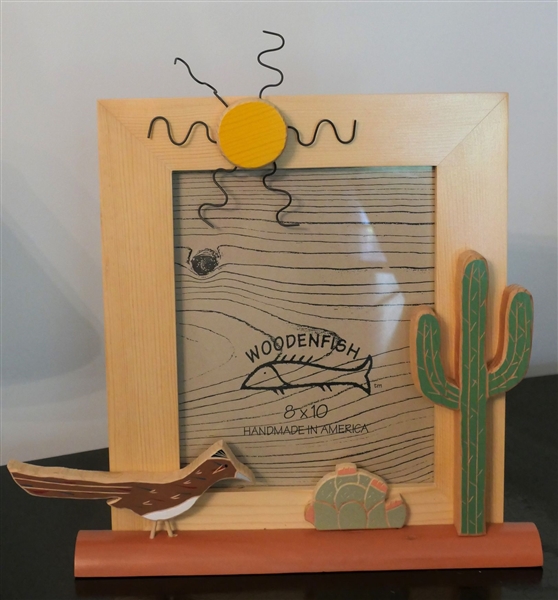 "Wooden Fish" 8" by 10" Frame - Southwestern Motif - Handmade in America 