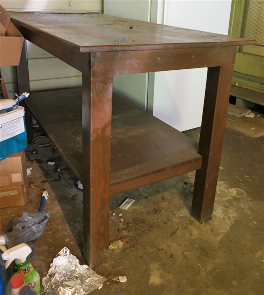 Nice Pine Work Table - Measures 36" Tall 60" by 30"