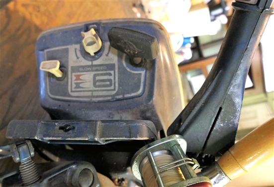 Evinrude Fisherman - 6 Horse Power Boat Motor With TruTemper Oceancity Rod and Reel 