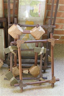 Large Lot of Picture Frames - Walnut Shadow Box, Criss Cross, and Several with Framed Advertisements 