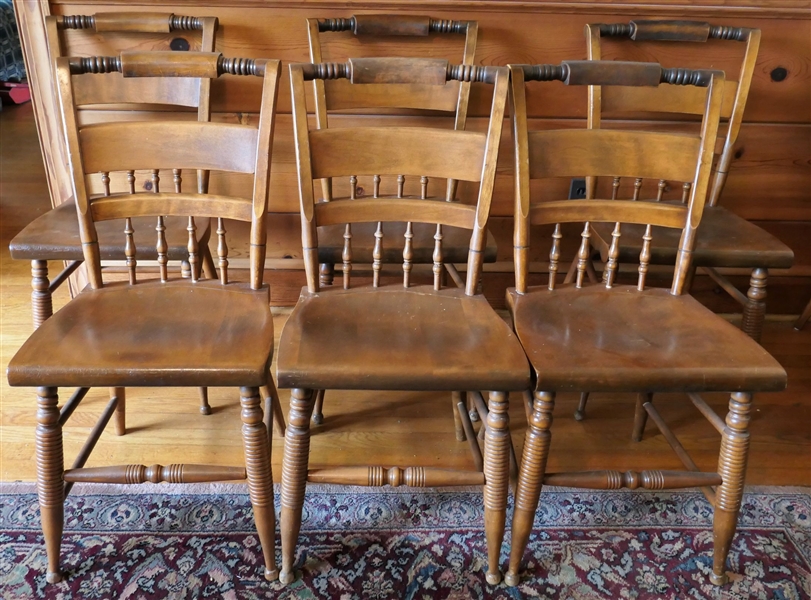 Set of 6 Nice Nichols & Stone Maple Side Chairs 