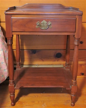 Henkel Harris - Virginia Galleries - Wild Black Cherry Wash Stand with Drawer and Backsplash - Measuring 31 tall 21 by 16 1/2 