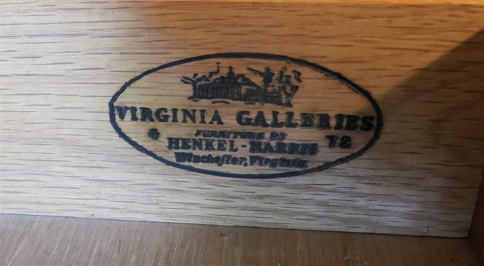 Henkel Harris - Virginia Galleries - Wild Black Cherry Wash Stand with Drawer and Backsplash - Measuring 31 tall 21 by 16 1/2 