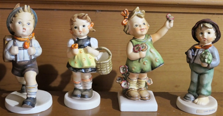 4 Goebel Hummel Figures - Spring Cheer, Lost Stocking and 2 Others 