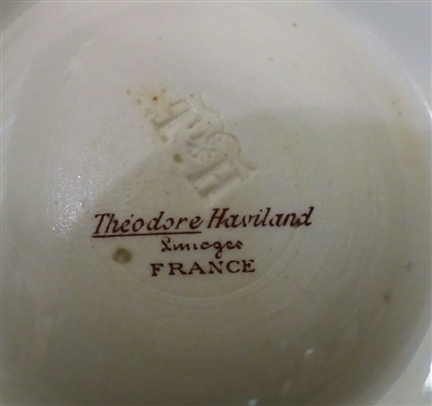 4 - Theodore Haviland Limoges France Oyster Plates - each Plate Measures 8 1/2 Across - Dirty From Storage 