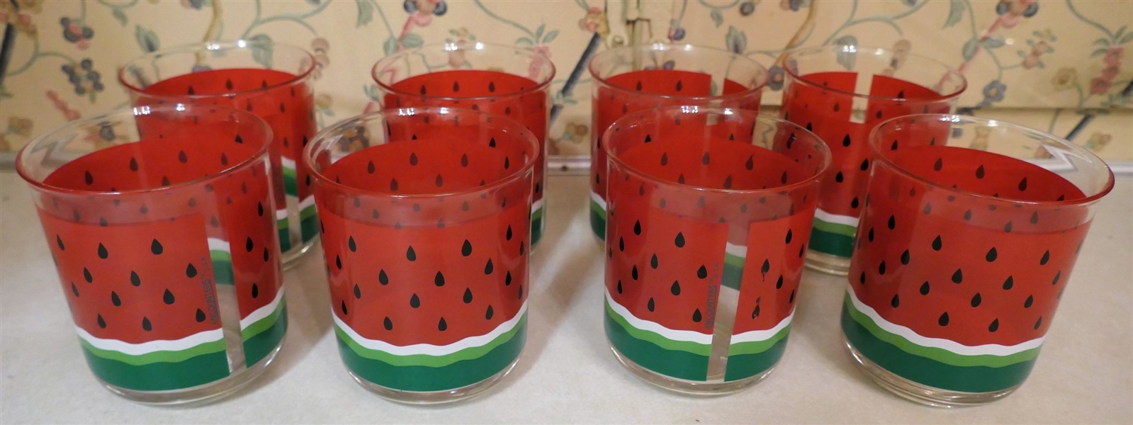 8 - Encounters -  Culver Acrylic Watermelon Tumblers - Measuring 4" Tall 