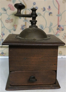 Peugeot Frerel - French Coffee Grinder / Mill  - Signed on Top - Measures 4 1/4 Tall 5 by 5 - Not including handle 