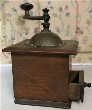 Peugeot Frerel - French Coffee Grinder / Mill  - Signed on Top - Measures 4 1/4 Tall 5 by 5 - Not including handle 