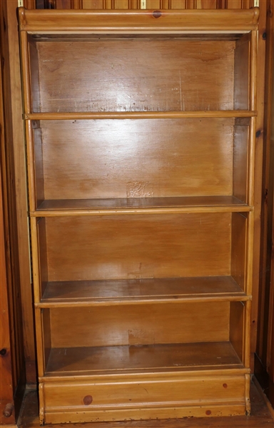 Pine 4 Stack Open Front Stacking Book Case - Measuring 63" tall 34" by 12" 