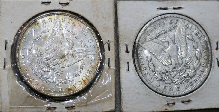 1887 and 1901 O Morgan Silver Dollars 