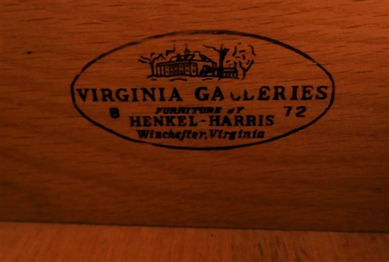 Henkel Harris - Virginia Galleries - Wild Black Cherry Dresser with Mirror - 3 Drawers Over 6 Drawers - Dresser Measures 34 Tall 54 by 24 1/2 Not Including Mirror 