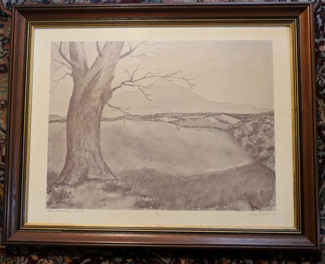 Meadowridge Spring Artist Proof by Ginny McCraw - Pencil Signed - Framed in Walnut Frame - Measuring 23 1/2 by 29 1/2