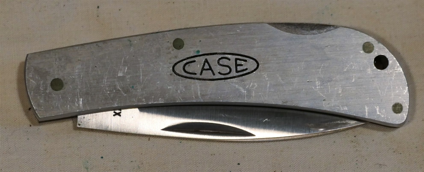 Case XX Stainless Steel Single Blade Pocket Knife - Number M1051 LSSP - Measures 3 1/2" Long