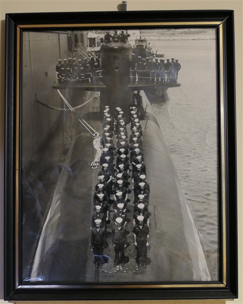 Photograph of Soldiers on a Submarine - Measuring 8" by 10" 