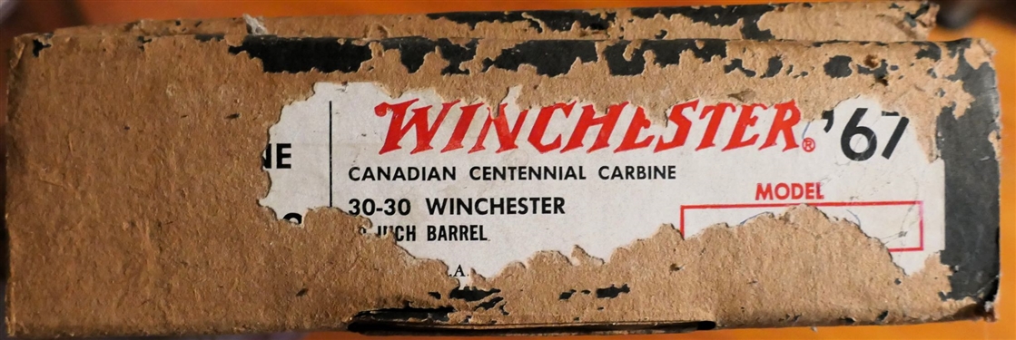 Winchester 30-30 '67 Canadian Centennial Box - BOX ONLY with Certificates and Papers