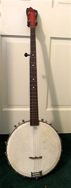 Lee Gibbs 5 String Open Back Banjo - Marked Germany USSR Occupied - On Back of Neck 