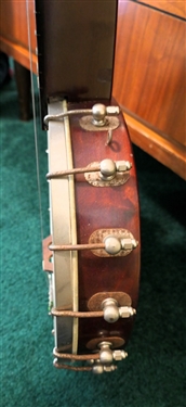 Lee Gibbs 5 String Open Back Banjo - Marked Germany USSR Occupied - On Back of Neck 