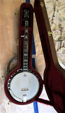 Washburn Mystic DL 5 String Banjo - Mother of Pearl Inlay on Neck - Inlaid Bands on Back - In Nice Case