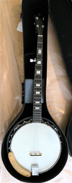 Kay 5 String Banjo -  Mother of Pearl Inlaid Neck - Eagle Design on Back - In Case 