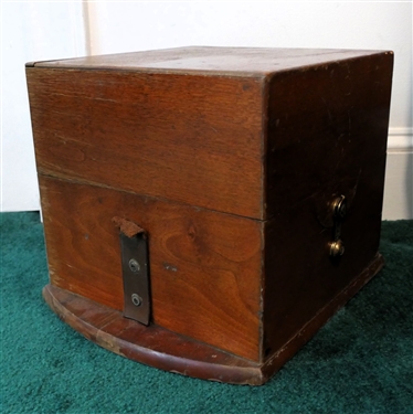 WWII - 1941 - Hamilton Mounted Chronometer Watch - 397 - Model 22 in Wood Case with Outer Wood Box - Back of Case Marked MTD Watch Bureau of Ships  - US Navy- 397-1941 - Wood Case Has Glass Top -...