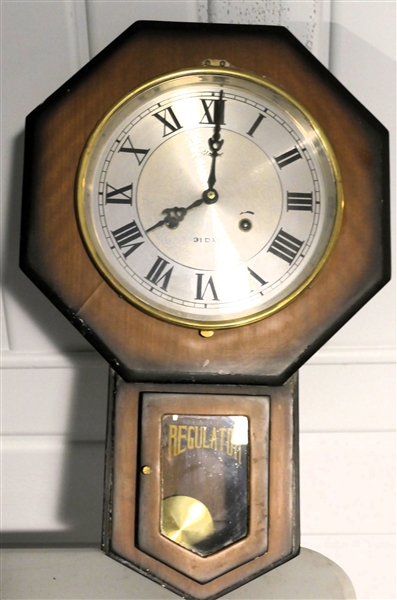 31 Day Regulator Wall Clock - Measures 22" Long