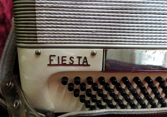 La Tosca Fiesta Accordion in Leather Velvet Lined Case 
