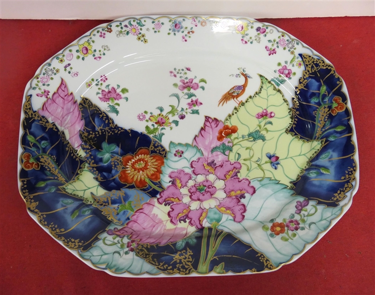 Mottahedeh Vista Alegre - Tobacco Leaf Platter - Measures 14" by 11" 