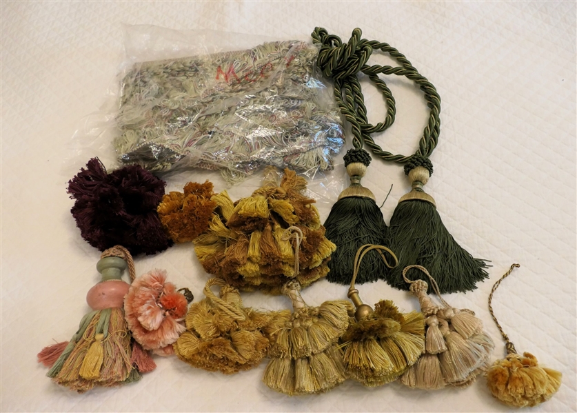 Group of Beautiful Tassels and Upholstery Trim 