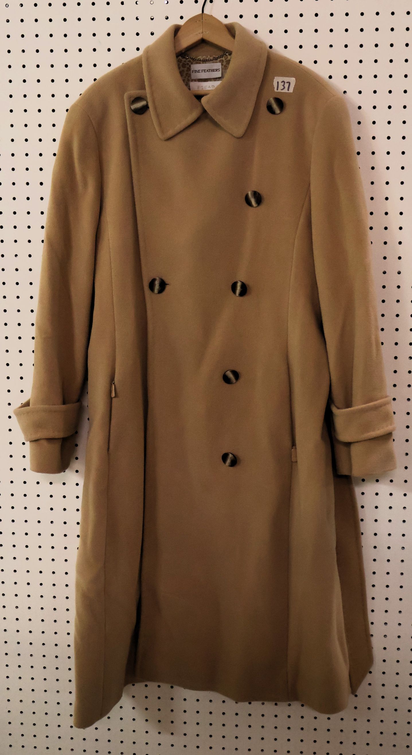 Lot Detail - Escada Camel Colored Wool Belted Trench Coat -Piacenza ...