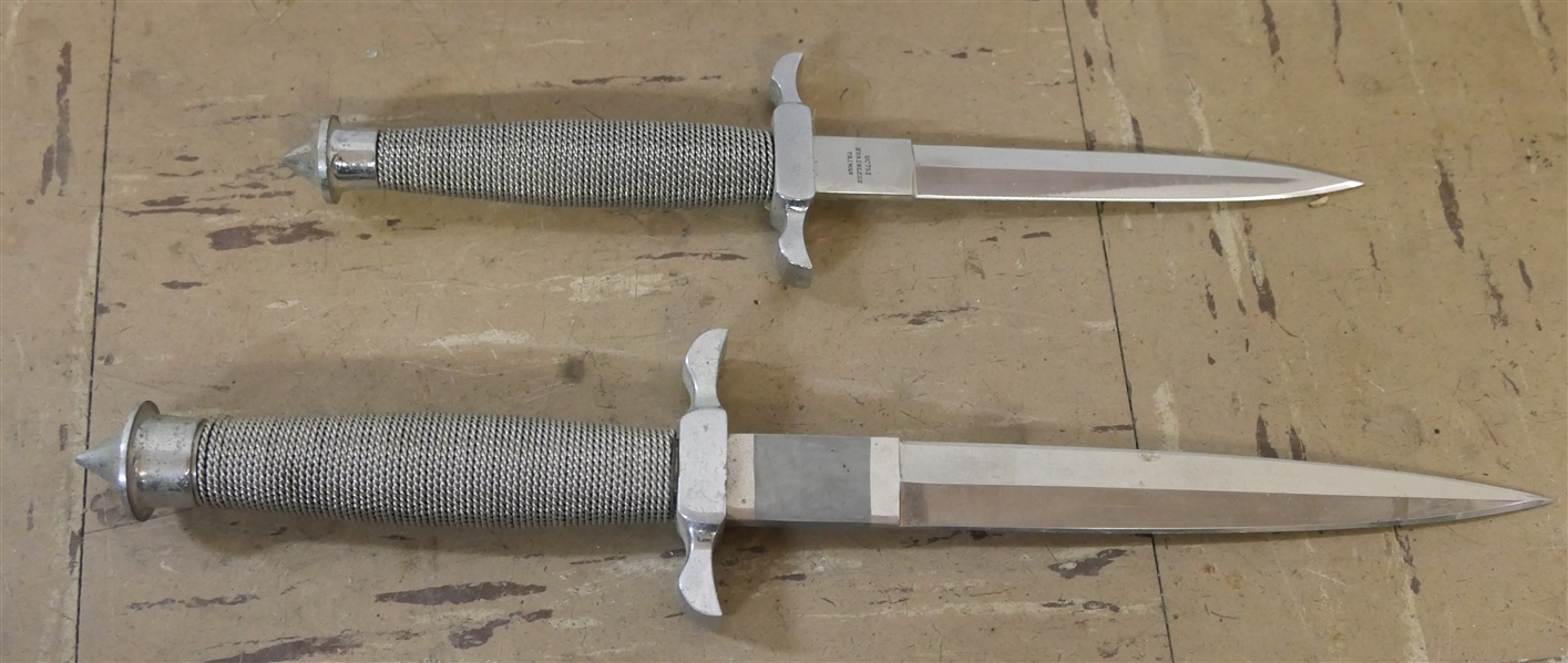 2 Modern Daggers - Smaller Marked Hibben Knives - Gil Hibben - Larger Not Signed - Measures 12 1/2" Smaller 9 1/2"