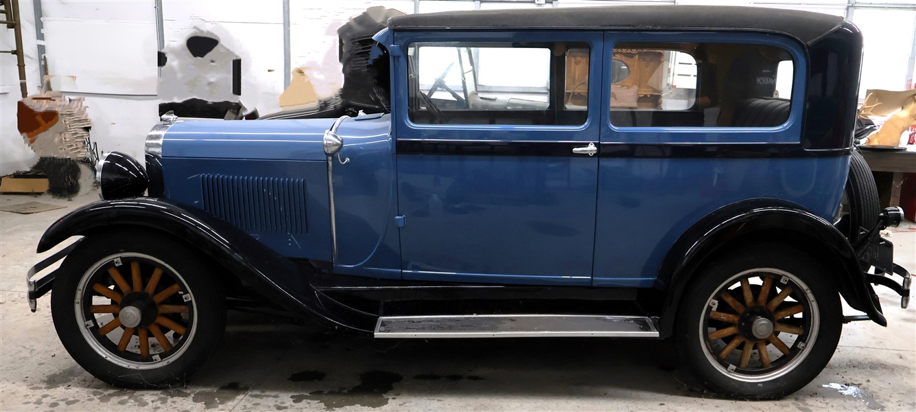 Blue 1929 Studebaker Erskine UUU Model 52 - 2 Door - 18 Horse Power - 160.4 Cubic Inches - 37626 Miles - Fully Restored