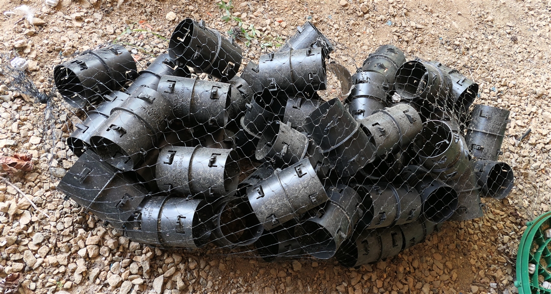 New Old Stock Bundle of Plastic Connectors in Original Nets 