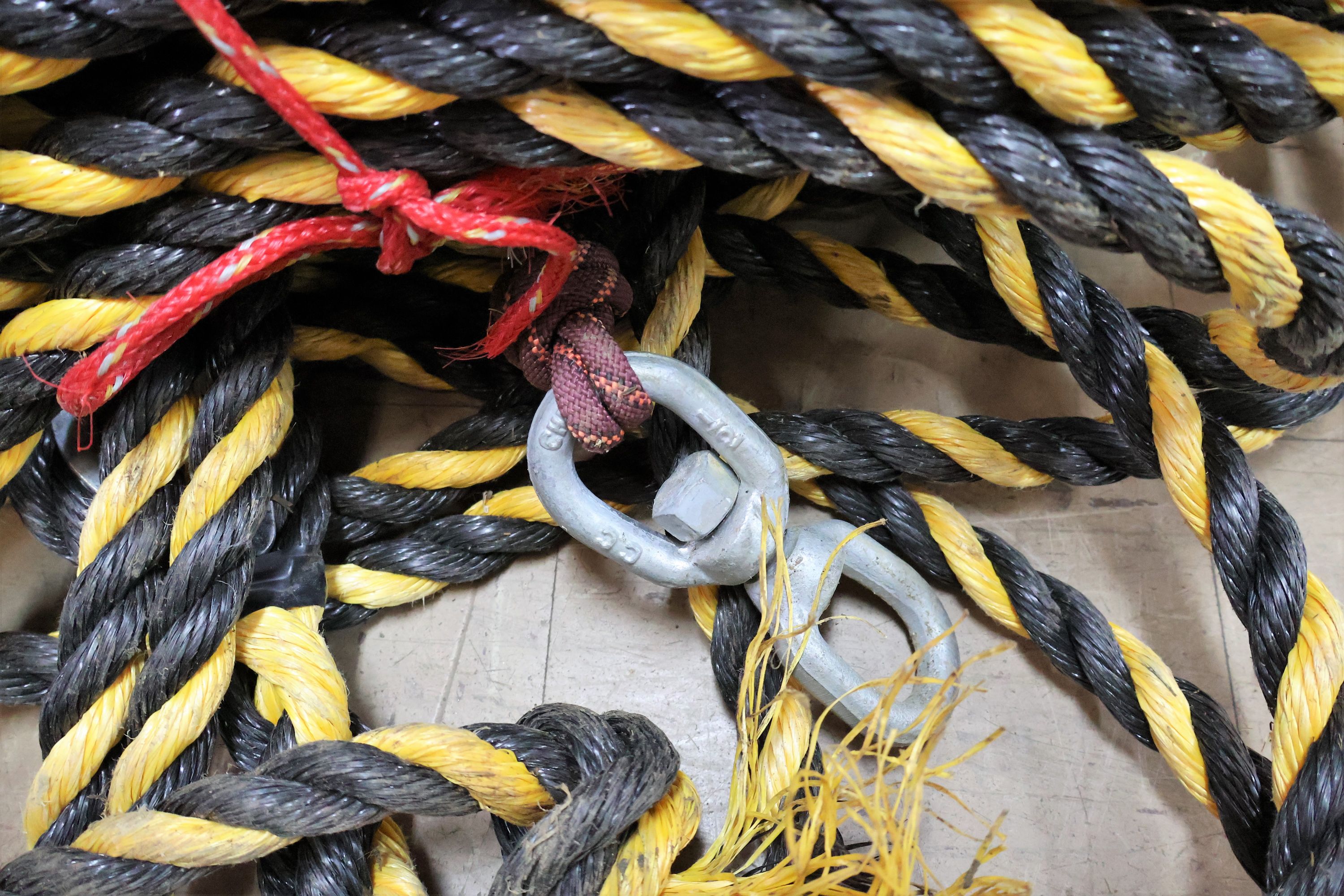 Bigte Rope Lot Detail - Large Heavy Duty Bull Rope with Hooks on Each End - 1 ...