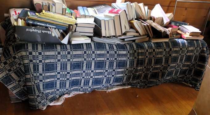 LIVE ONSITE - Antique Coverlet, Day Bed, Lots of Books