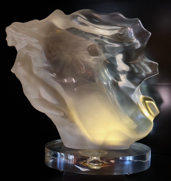 "Spirita" by Artist Frederick Hart - Limited Edition Sculpture Cast in Lucite - From Merrill Chase Gallery - With Certificate of Authenticity - Measures 16" tall 14" Across