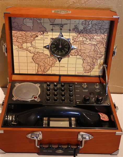 Replica Spirit of St. Louis Field Phone - Mark IV - Telephone in Case with Clock 