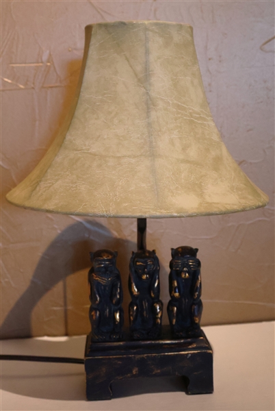 Small See No Evil Money Lamp - Measures 14" Tall 